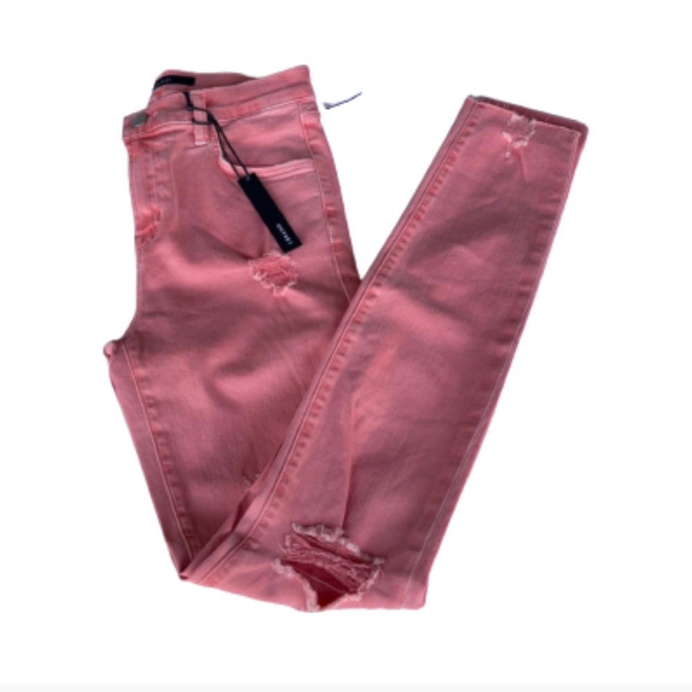 J. brand peach distressed skinny jeans